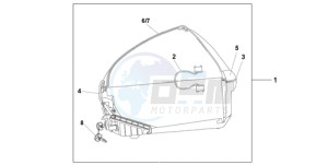 XL700V9 UK - (E / MKH) drawing NEW 45L TOPBOX SHASTA WHITE