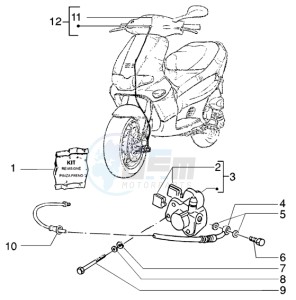 Runner 200 VXR 4t drawing Front brake caliper - transmissions