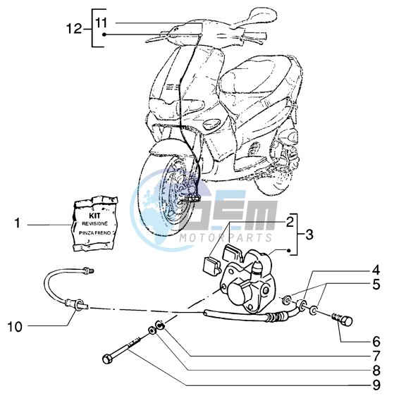 Front brake caliper - transmissions