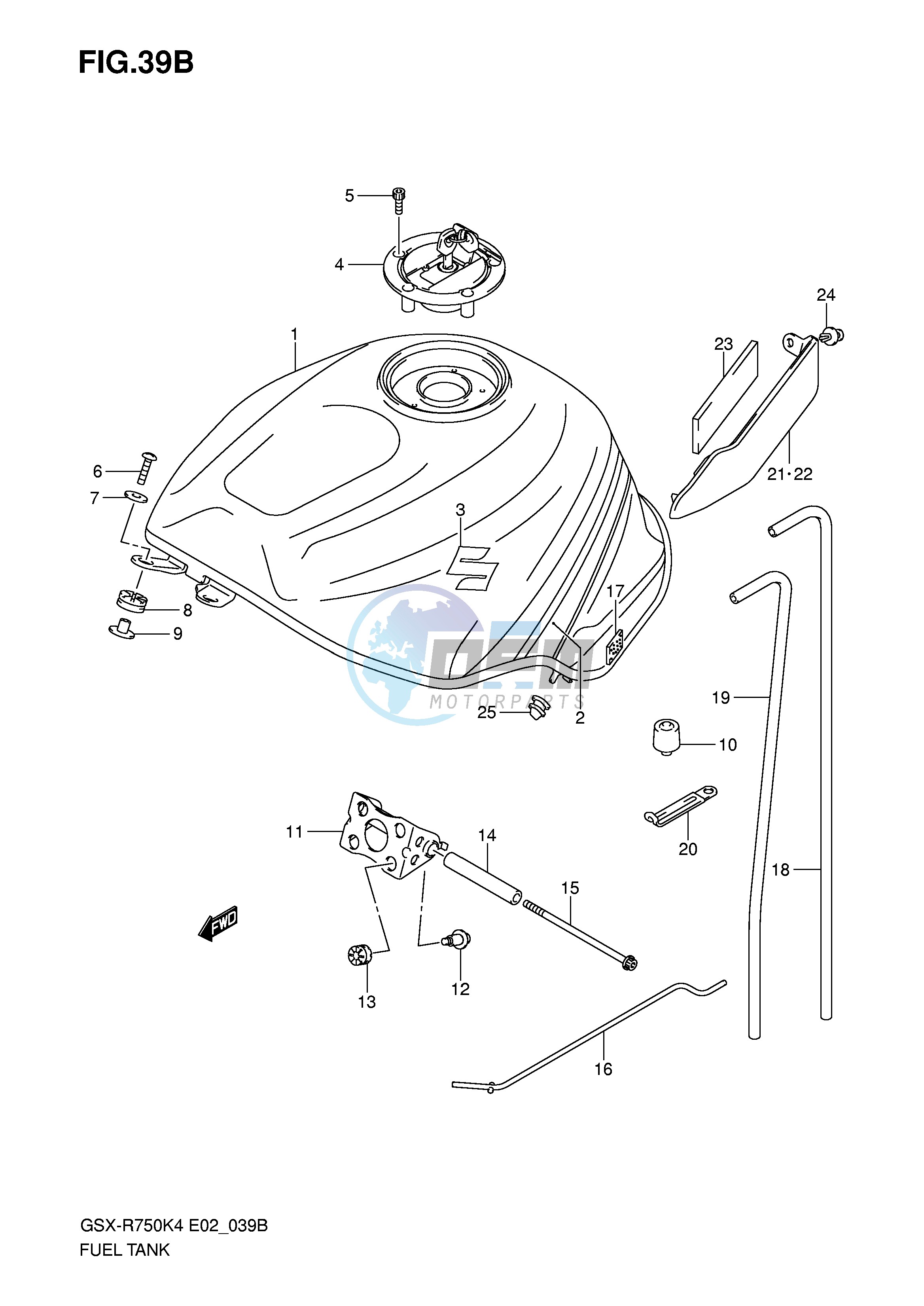 FUEL TANK (GSX-R750XK5)