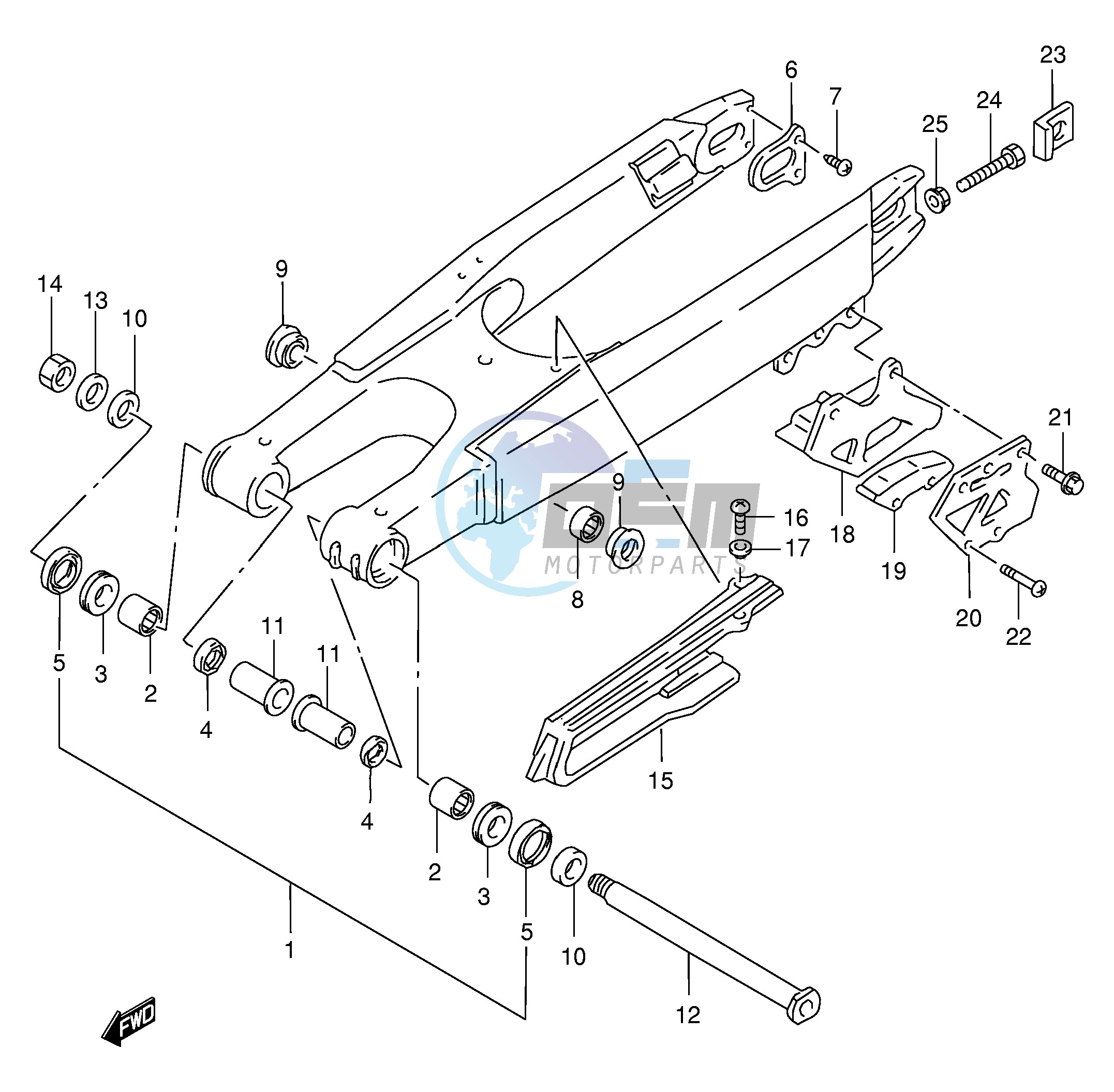 REAR SWINGING ARM (MODEL W)