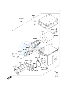 KFX400 KSF400A6F EU drawing Air Cleaner