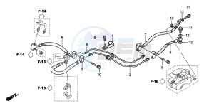 ST1300 drawing REAR BRAKE HOSE (ST1300)