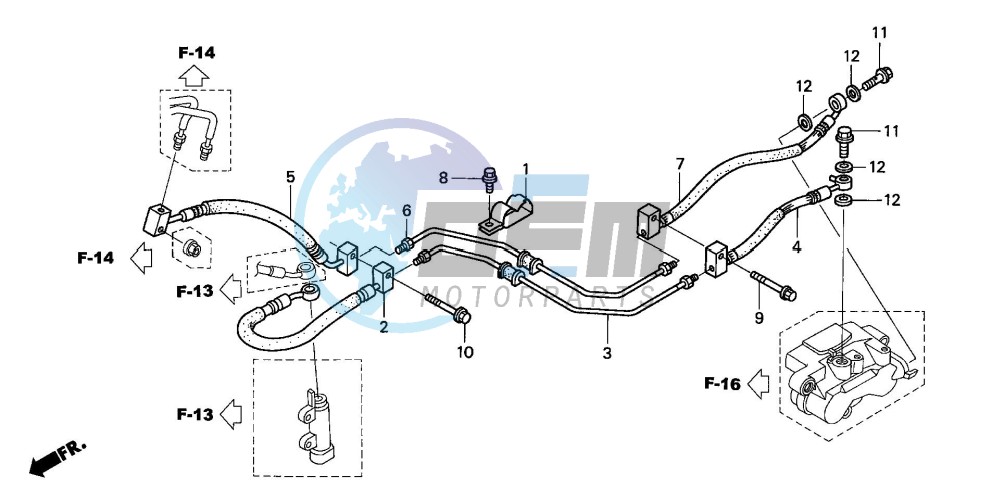 REAR BRAKE HOSE (ST1300)