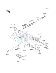 ZR 750 L [Z750 EU] (L7F-L8F) L7F drawing SWINGARM