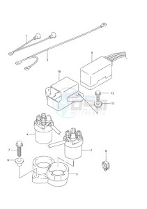 DF 25 drawing PTT Relay Remote Control w/Power Tilt