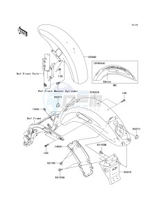 VN 1600 F [VULCAN 1600 MEAN STREAK] (6F) F6F drawing FENDERS