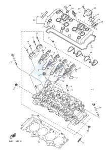 YZF-R1 998 R1 (2CRJ 2CRK) drawing CYLINDER HEAD