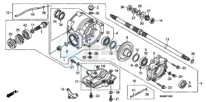 TRX250XD TRX250X Australia - (U) drawing REAR FINAL GEAR