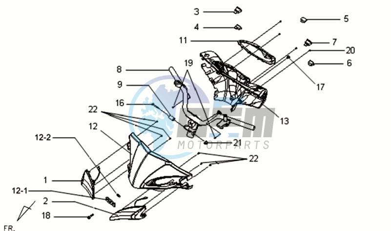 HANDLEBAR / HANDLEBAR COVER FR / RR