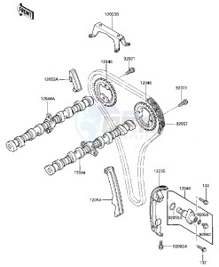 ZG 1200 A [VOYAGER XII] (A1) [VOYAGER XII] drawing CAMSHAFTS_CHAIN_TENSIONER