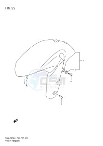 GSX-R750 (E3) drawing FRONT FENDER