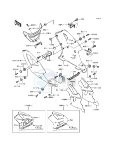 ZX 750 L [NINJA ZX-7] (L1-L3) [NINJA ZX-7] drawing COWLING LOWERS-- ZX750-L1- -