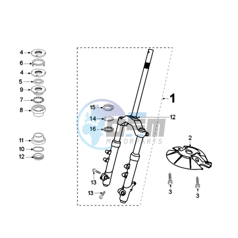 FRONT FORK / STEERINGHEAD