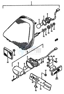 GSX750F (K-T) drawing REAR COMBINATION LAMP