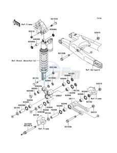 KLX450R KLX450A8F EU drawing Suspension