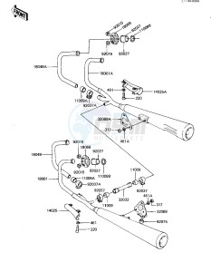 KZ 550 D [GPZ] (D1) [GPZ] drawing MUFFLERS