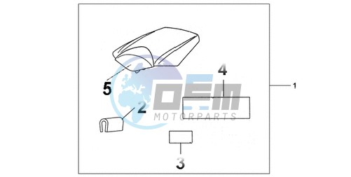 REAR SEAT COWL GRAPHITE BLACK