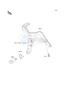 KL 650 A [KLR 650] (A6F-A7F) A6F drawing BRAKE PEDAL