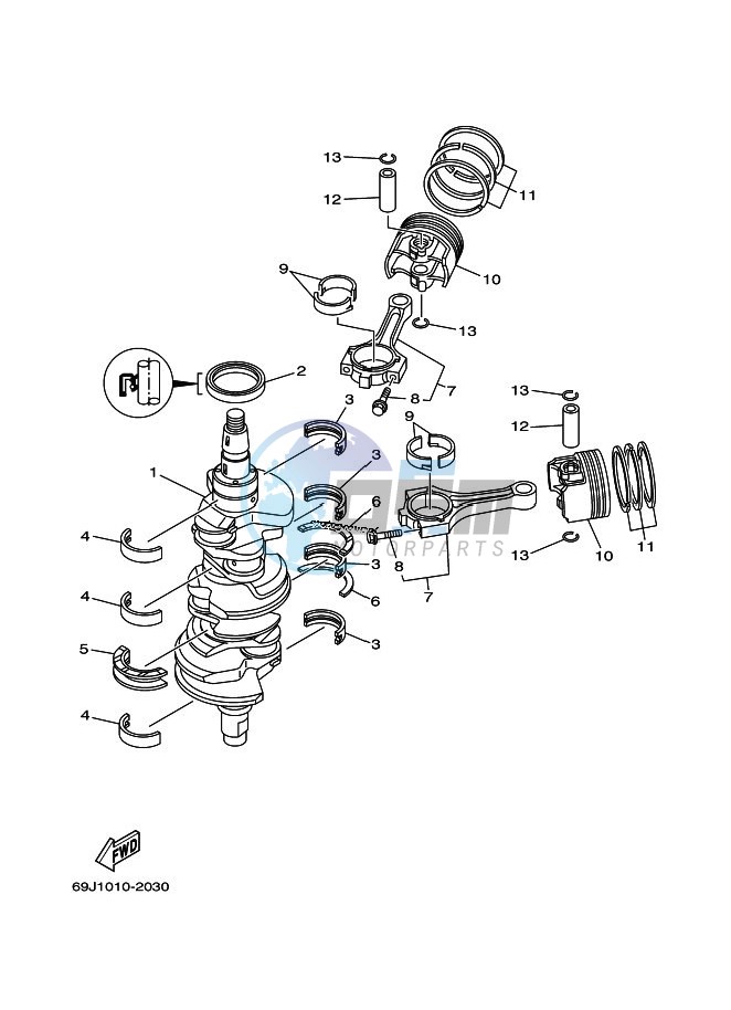 CRANKSHAFT--PISTON