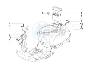 S 150 4T ie E3 Vietnam - Indonesia drawing Control switches - Battery - Horn