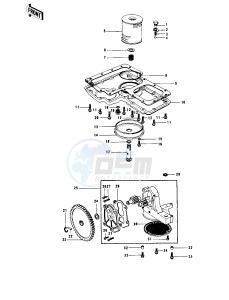 KZ 1000 B [KZ1000 LTD] (B1-B2) [KZ1000 LTD] drawing OIL PAN_OIL PUMP_OIL FILTER -- 77-78 B1_B2- -