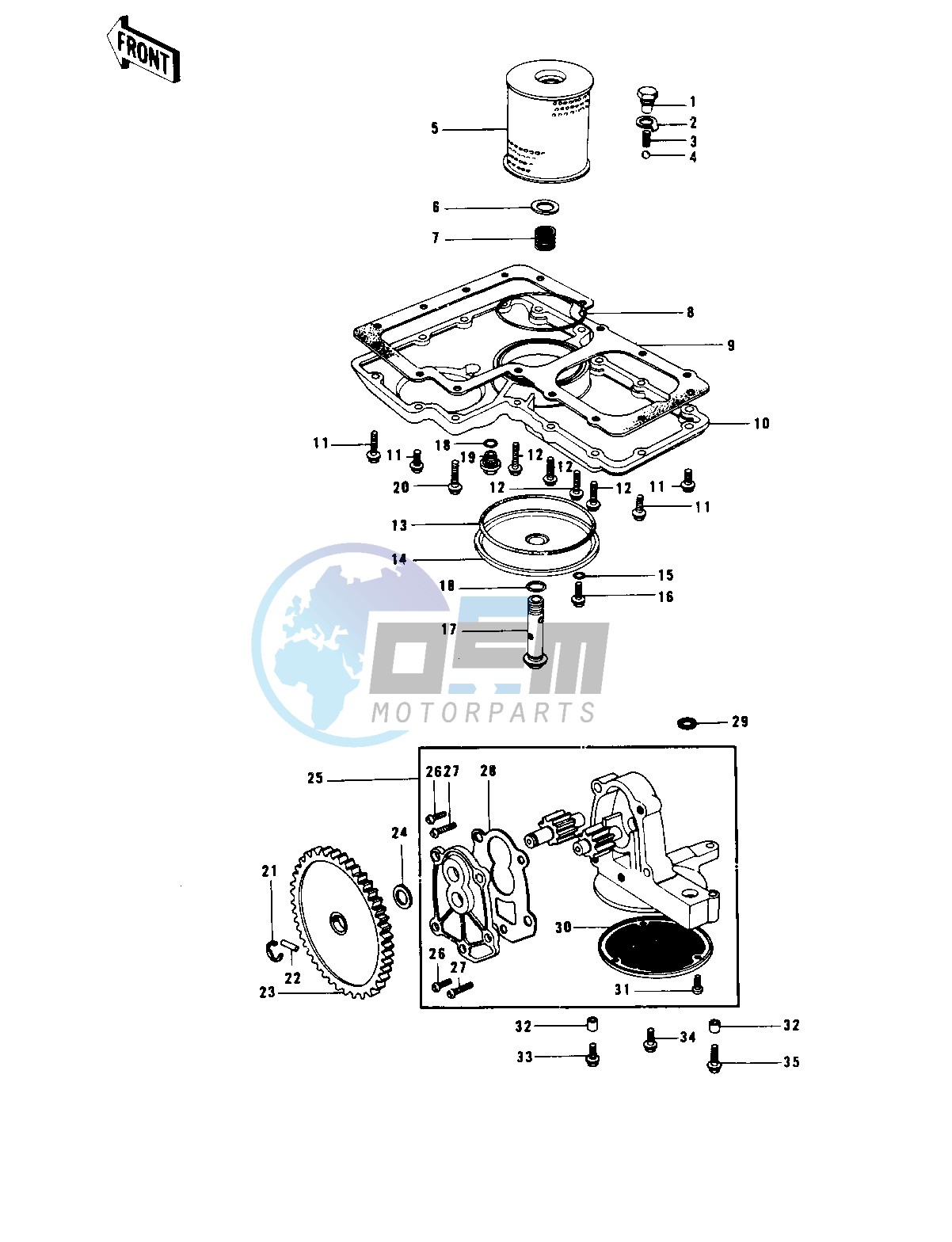 OIL PAN_OIL PUMP_OIL FILTER -- 77-78 B1_B2- -