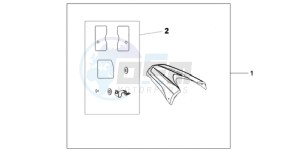 CB600F39 Europe Direct - (ED / ST 25K) drawing REAR SEAT COWL QUASAR SILVER METALLIC