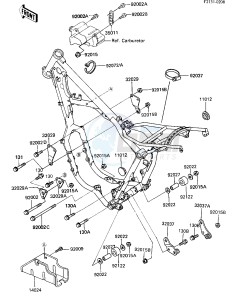 KX 500 B [KX500] (B1) [KX500] drawing FRAME FITTINGS