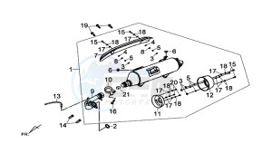 MAXSYM 600 I ABS EXECUTIVE (LX60A3-EU) (E4) (L7-M0) drawing EXH. MUFFLER