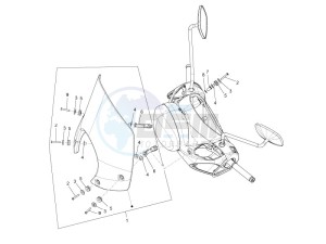 Beverly 300 ie Tourer e3 drawing Windshield