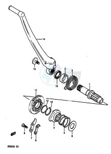 RM250 1988 drawing KICK STARTER