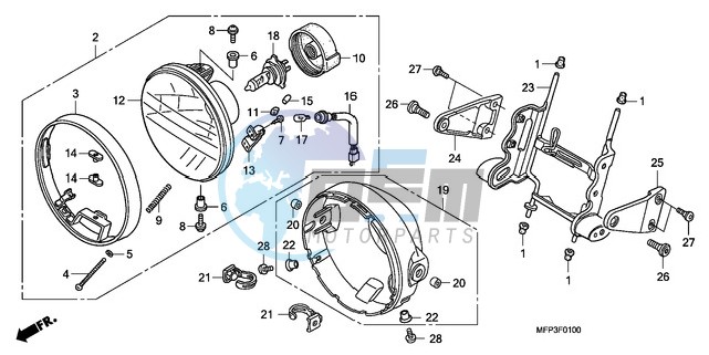 HEADLIGHT (CB1300/CB1300A )