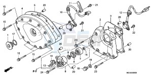 GL1800G GOLDWING 2ED drawing FRONT COVER/TRANSMISSION COVER