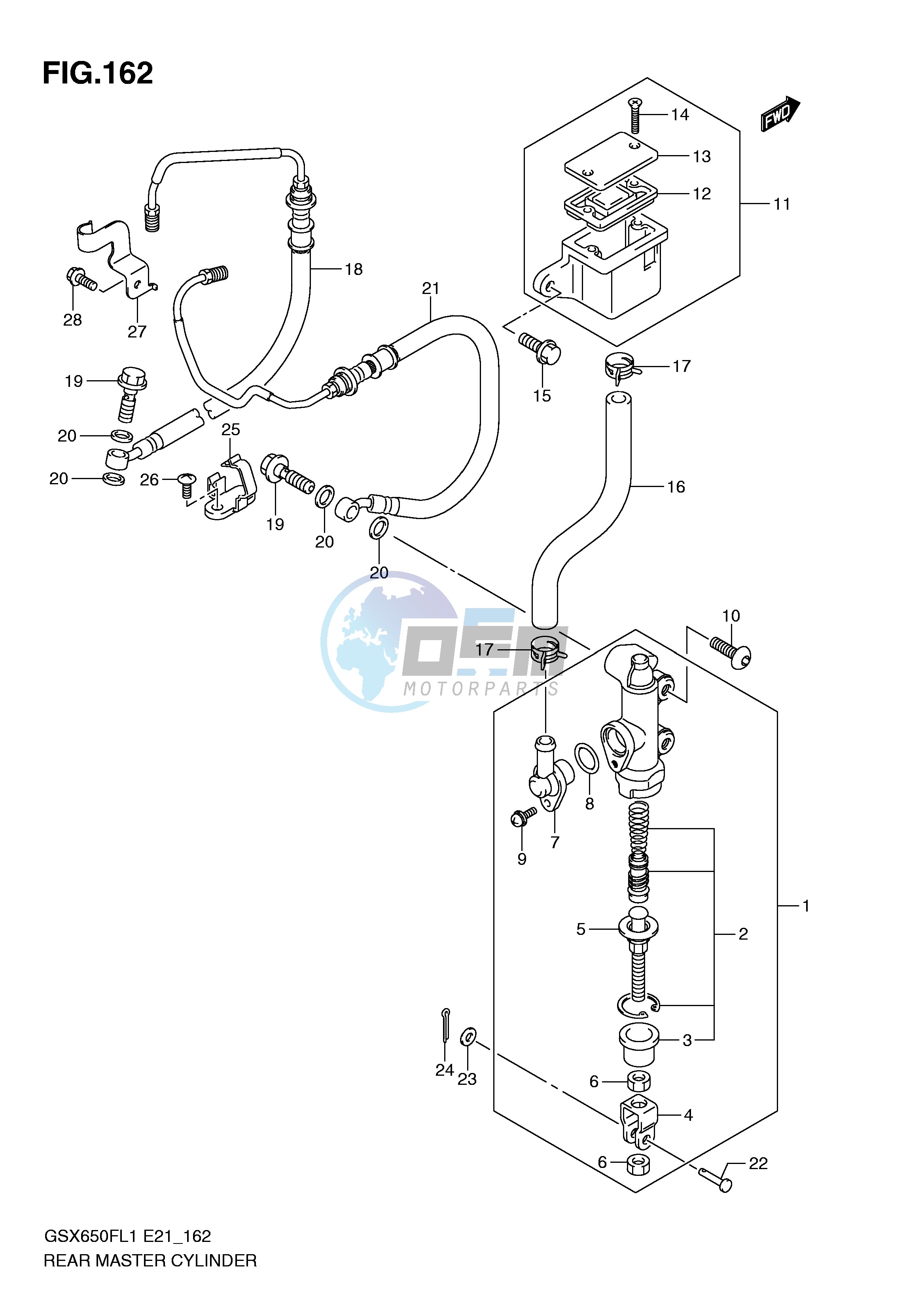 REAR MASTER CYLINDER (GSX650FAL1 E21)