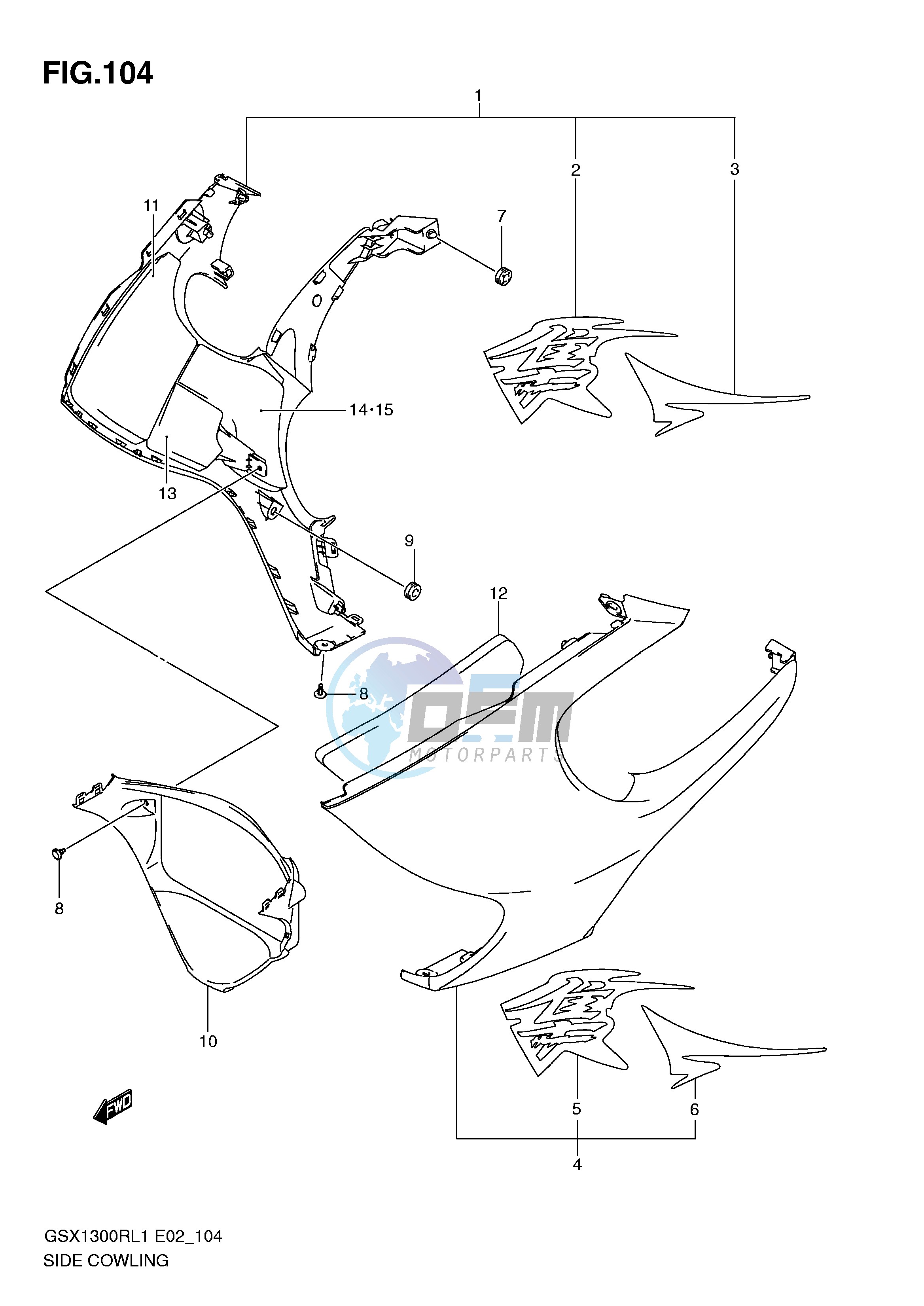 SIDE COWLING (GSX1300RUFL1 E19)