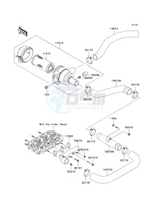 KAF 950 D [MULE 3010 DIESEL 4X4] (D8F) D8F drawing AIR CLEANER