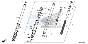 CBR650FAE CBR650FAE 2ED - (2ED) drawing FRONT FORK