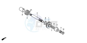 XR100R drawing KICK STARTER SPINDLE