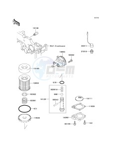 EX 250 F [NINJA 250R] (6F-7F) F6F drawing OIL PUMP_OIL FILTER