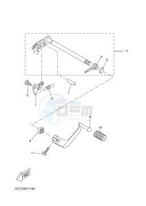 MT125 MT-125 (5D7C 5D7C 5D7C 5D7C) drawing SHIFT SHAFT