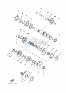 YFM700FWAD GRIZZLY 700 EPS (BDE4) drawing TRANSMISSION