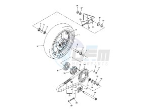 YZF R46 600 drawing REAR WHEEL