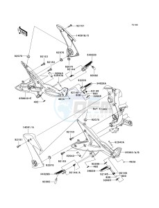 ER 650 A [ER-6N (EUROPEAN] (A6S-A8F) A6S drawing FOOTRESTS