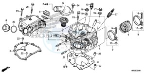 TRX500FA6F TRX500FA ED drawing CYLINDER HEAD