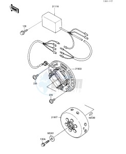 KX 125 F [KX125] (F1) [KX125] drawing GENERATOR