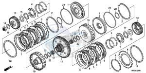 TRX500FA6F TRX500FA ED drawing CLUTCH (DCT)