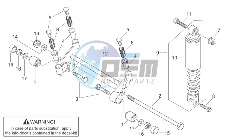 R.shock absorber-connect. Rod