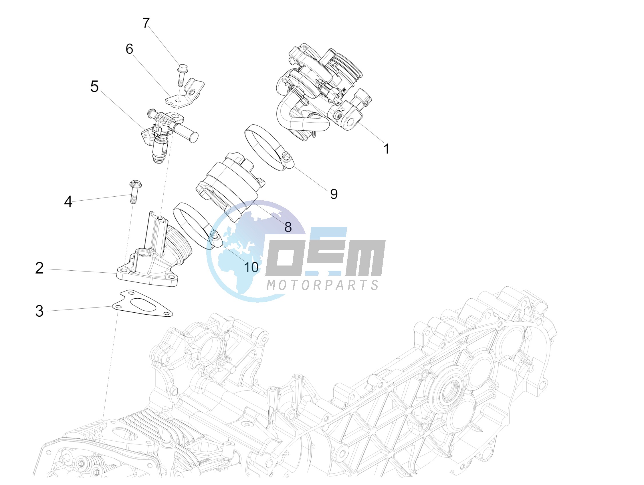 Throttle body - Injector - Union pipe