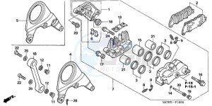 VFR800A9 UK - (E / ABS MME TWO) drawing REAR BRAKE CALIPER